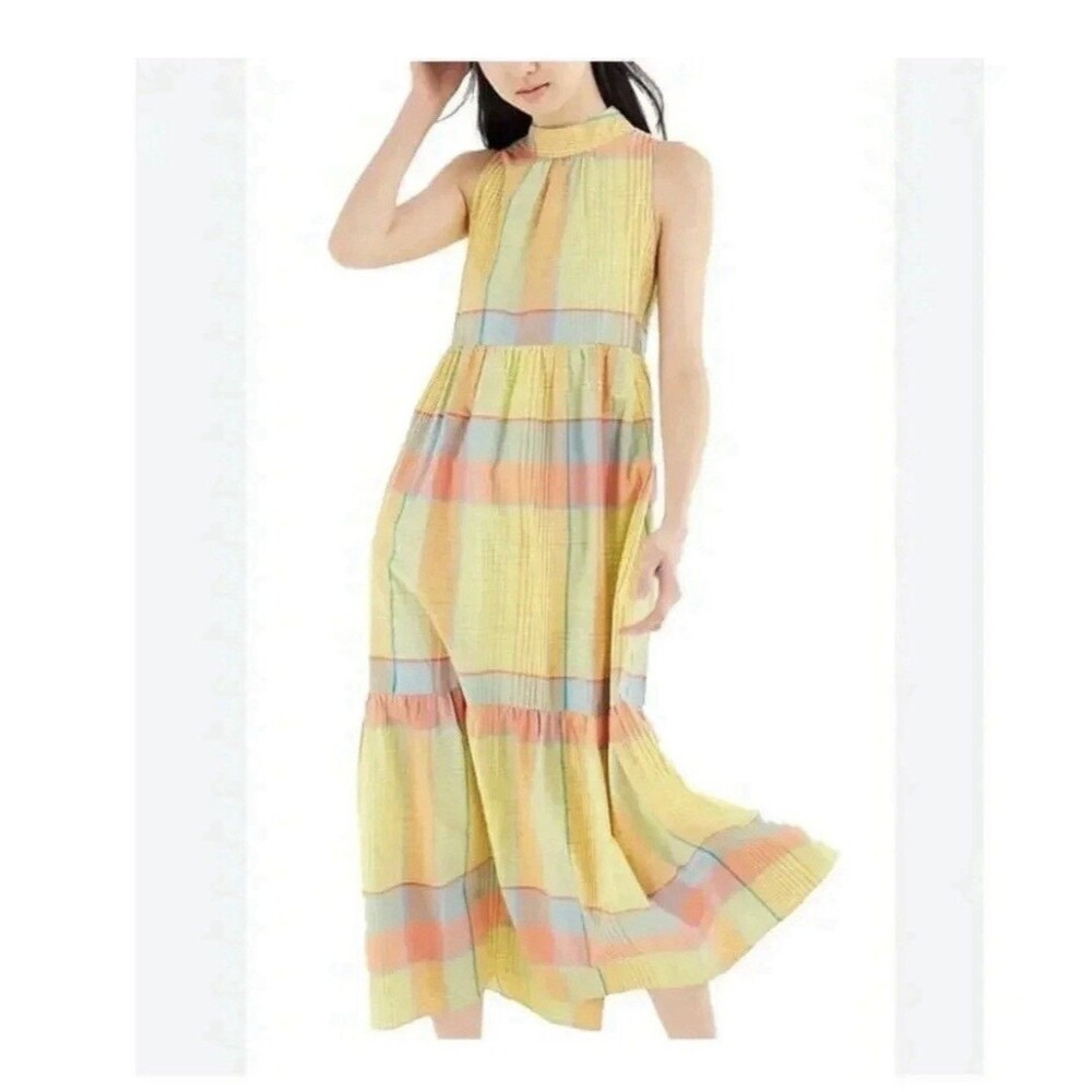Urban Outfitters Yellow Multicolor Midi Dress